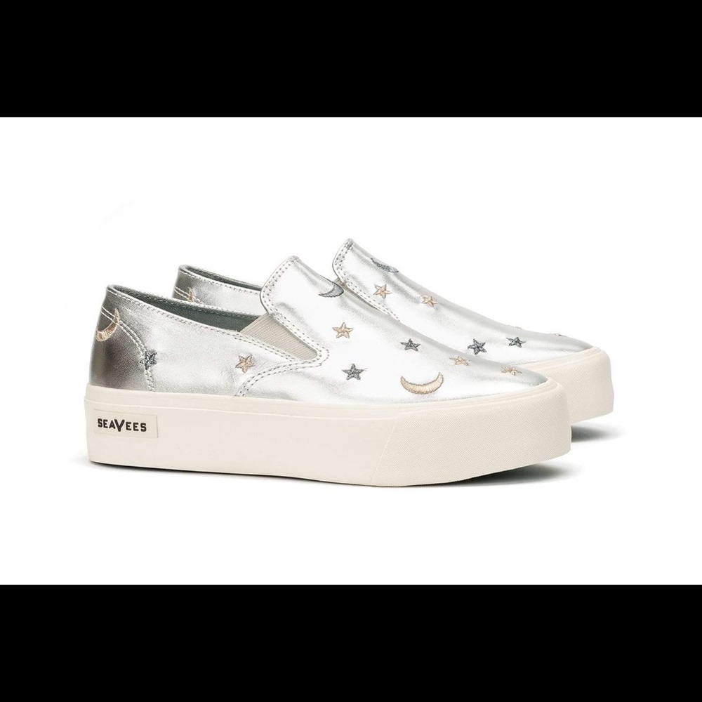💙Seavees Baja slip on platform, size 8, leather